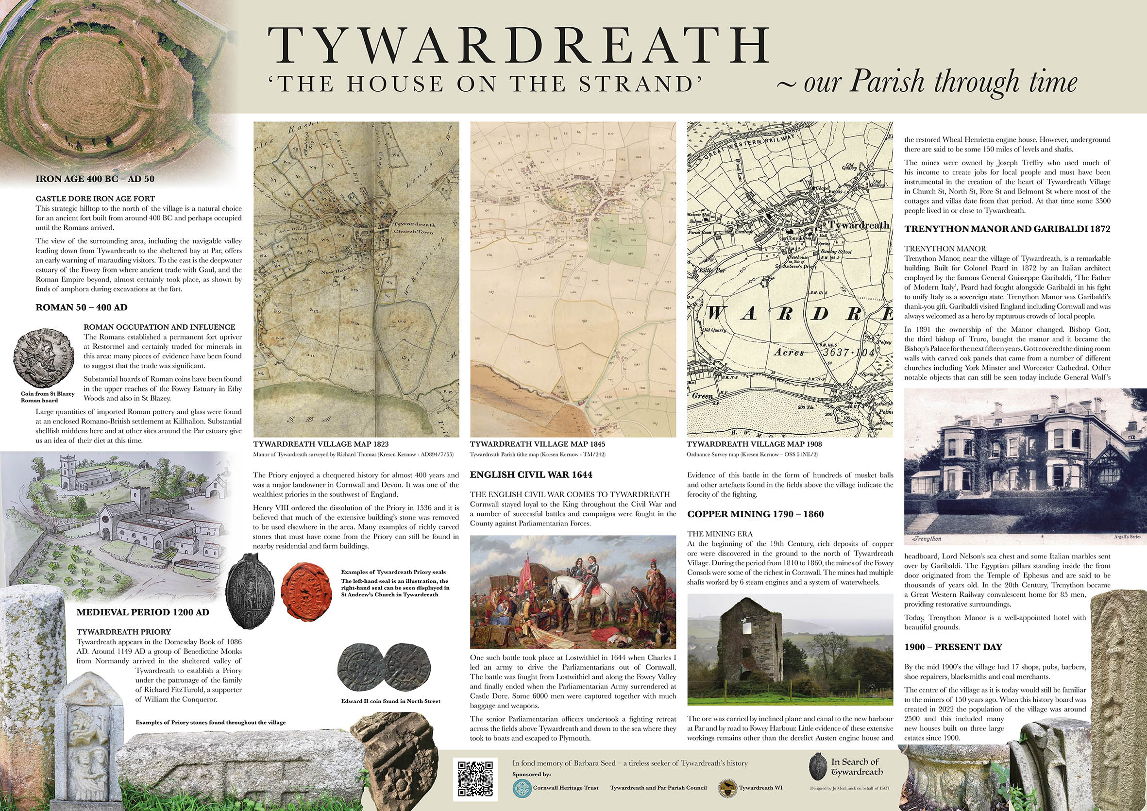 Tywardreath Village History Board
